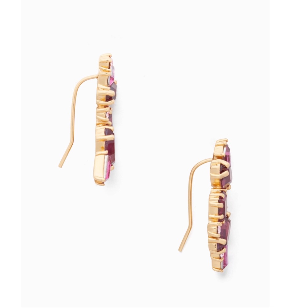 ♠️ Kate Spade Berry Multi Cluster Pave Earrings - Picture 4 of 5
